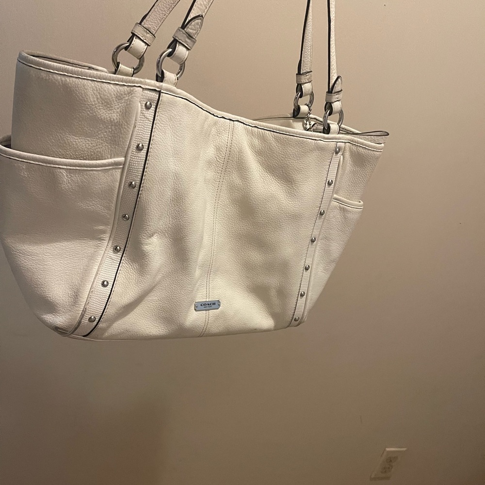 Coach off white purse.